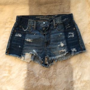 Distressed Denim Shorts